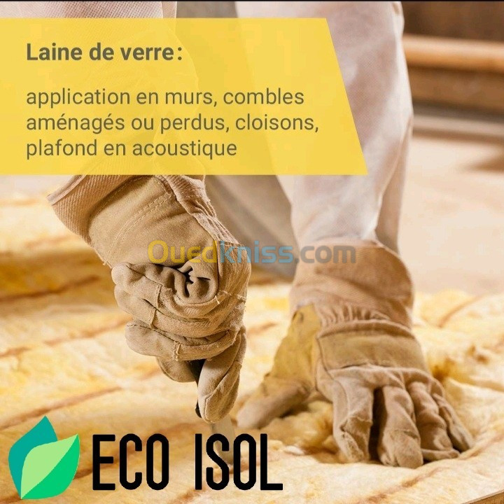 Isolation ultra performante chez ECO ISOL ! laine minérale de verre ; laine minérale de roche ; liége ; Fibre de bois 🏠