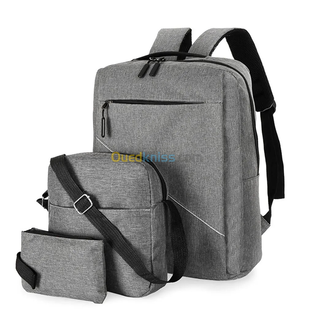 Sac à Dos Multifonctionnel 3Pcs Sortie USB Emplacement PC Portable