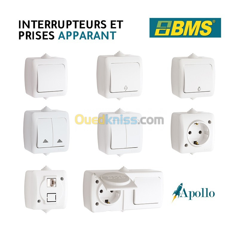 Interrupteurs et prises APPARANT APPOLO BMS