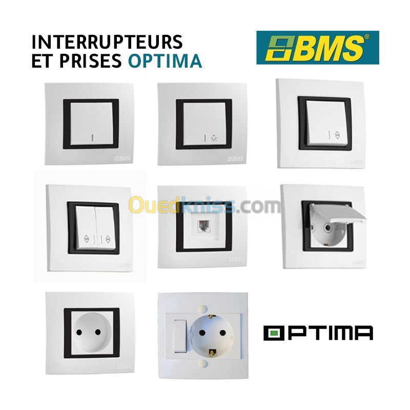 Interrupteurs et prises OPTIMA BMS