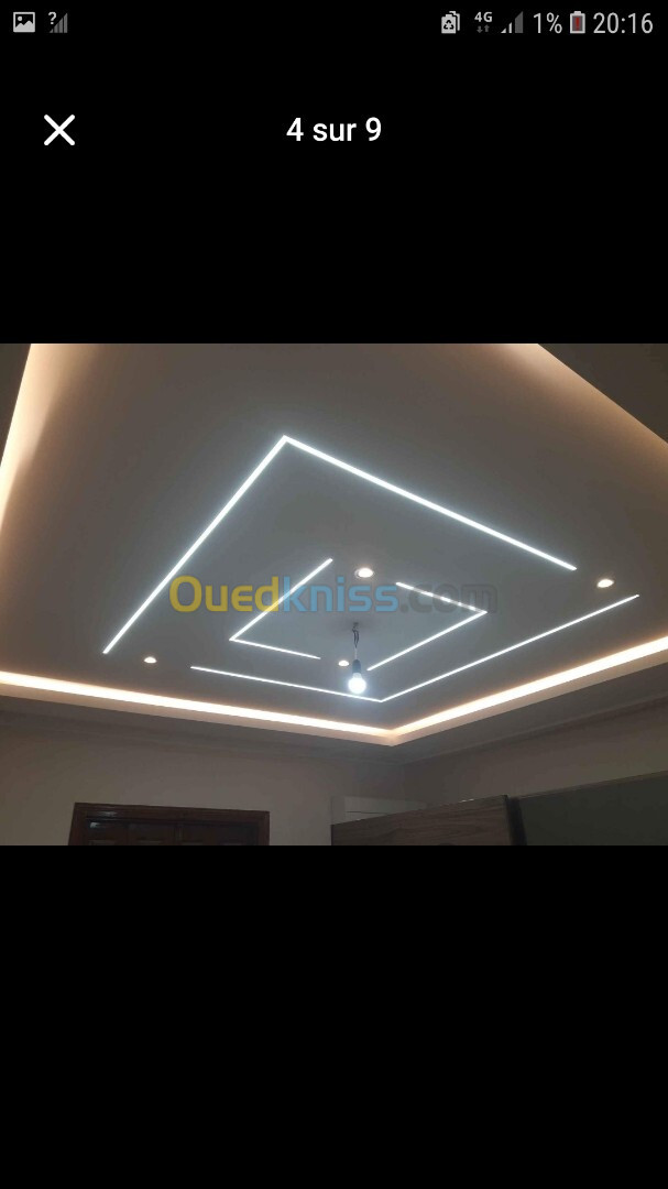 Placoplatre led profile et faux plafond démontable 