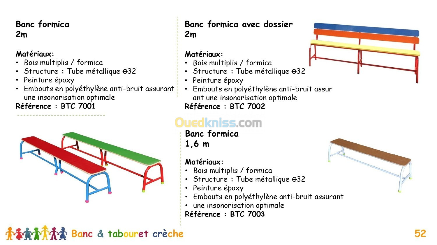 Mobilier de crèche et école 