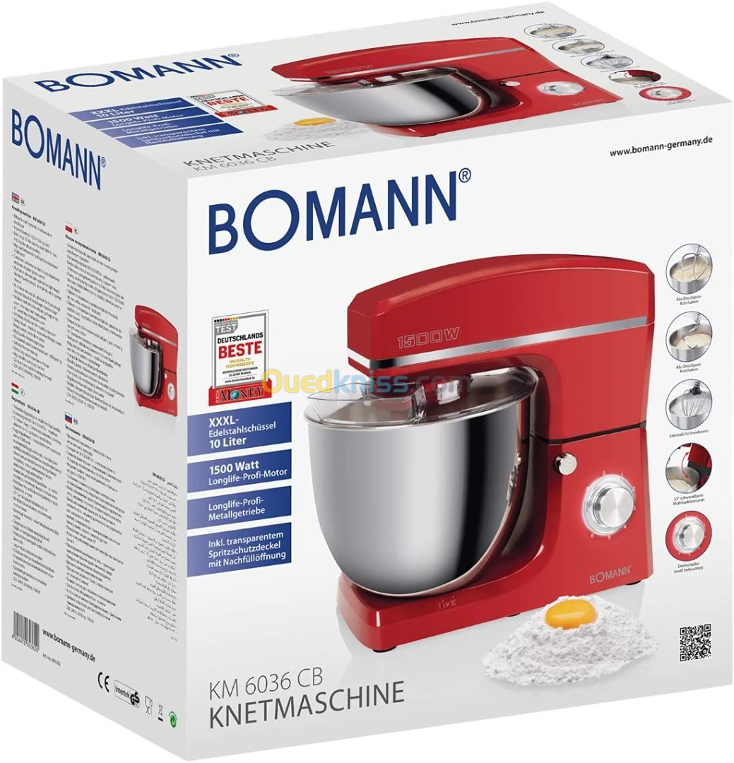 ROBOT PETRIN BOMANN ROUGE 1500W_10L_ 5kg