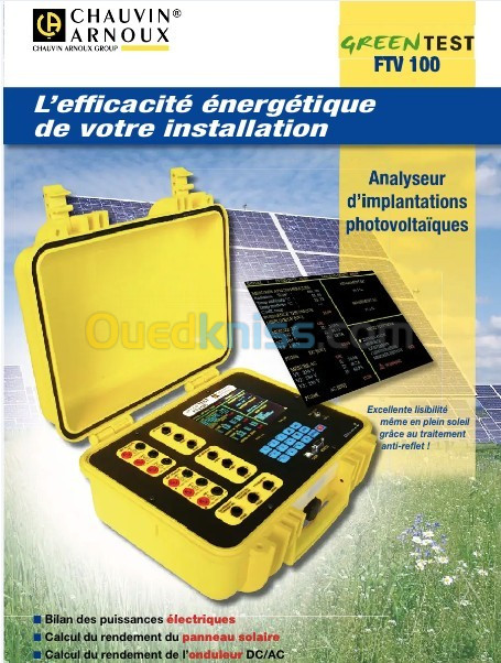 Chauvin Arnoux, Analyseur d'installation électrique solaire, 