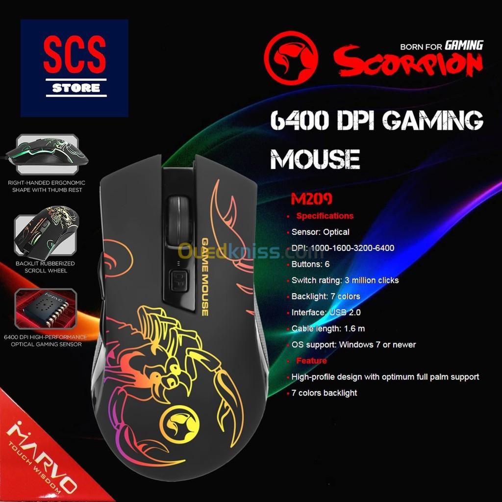 Souris Gaming Marvo Scorpion M209