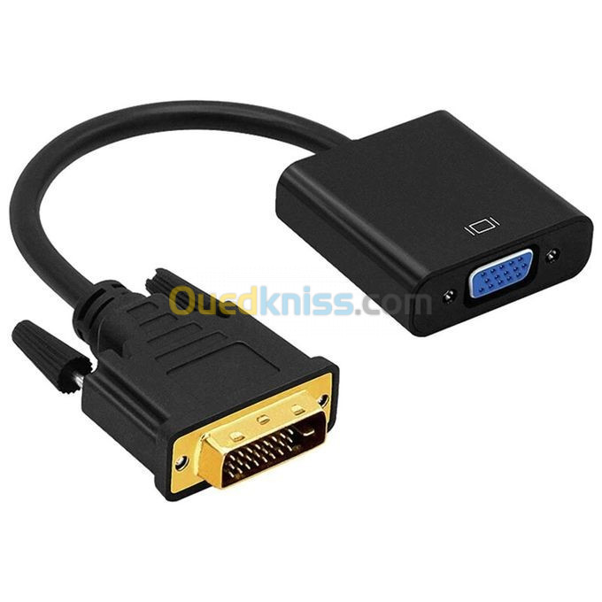 Adaptateur Convertisseur DVI Male ( 24+1 ) To VGA Fem