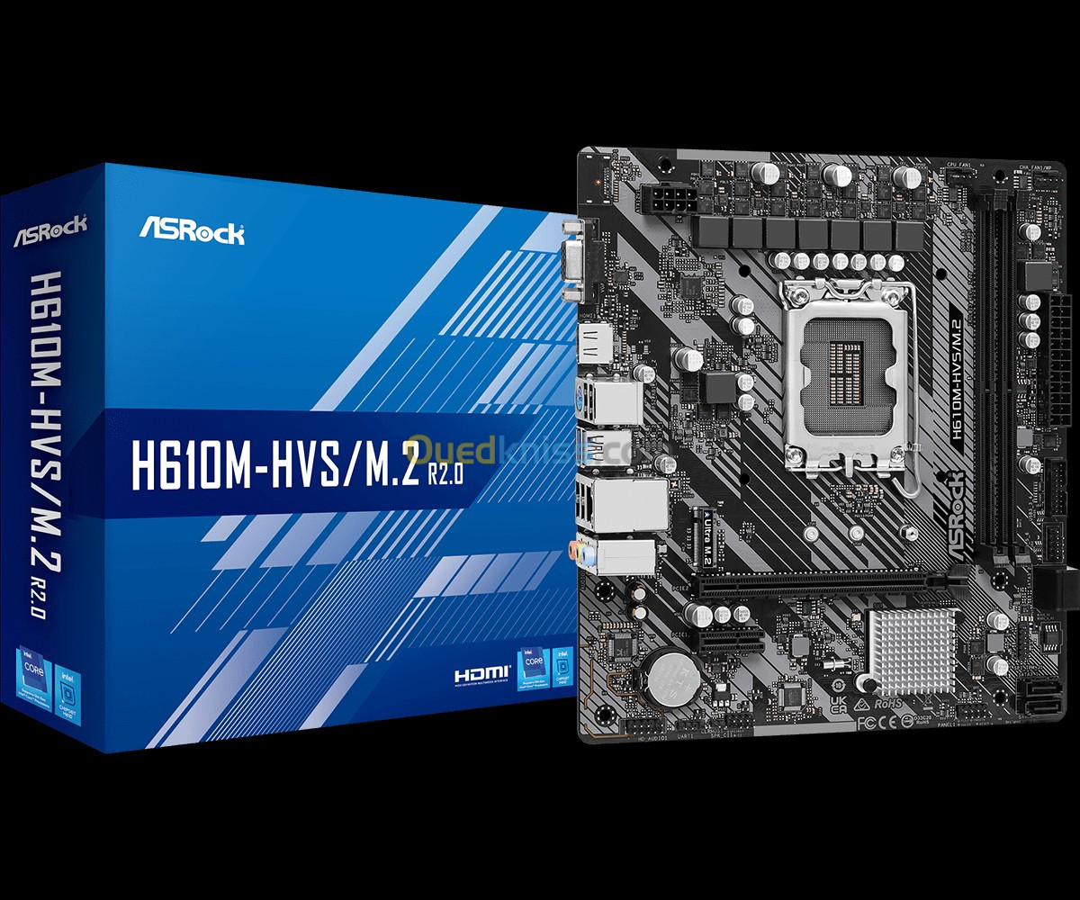 CARTE MERE ASROCK H610M-HVS/M.2 R2.0 (12th/13th gen)