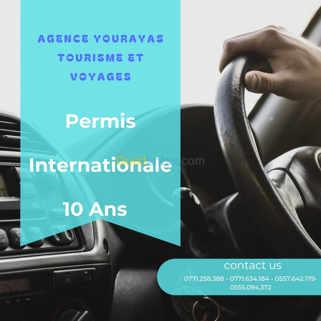 PERMIS DE CONDUIRE INERNATIONALE 10 ANS