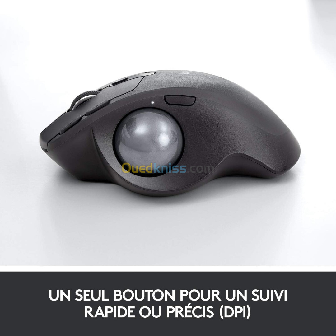 Logitech MX Ergo : Trackball Ergonomique, Angle Réglable, Sans Fil