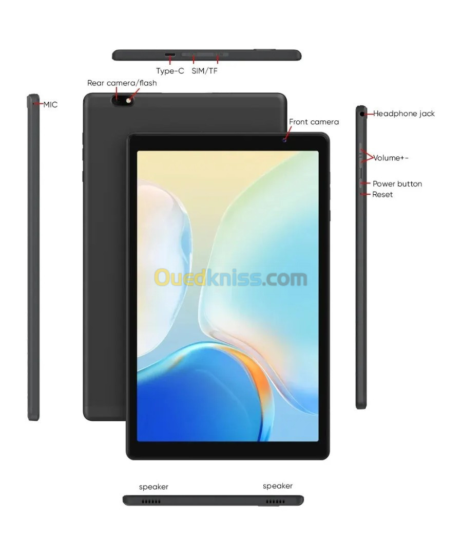 tablette I-Atar Q3 - 8GB RAM - 128GB Stockage - Android 13 - 5000 mAh - WIFi Q3