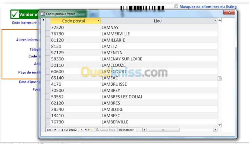 logiciel de gestion d envoi de bagages France Algeria