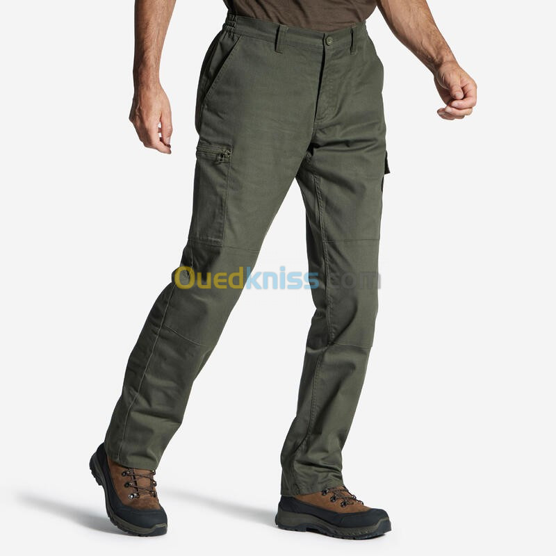 PANTALON DECATHLON CARGO RESISTANT STEPPE 300 CAMOUFLAGE WOODLAND VERT