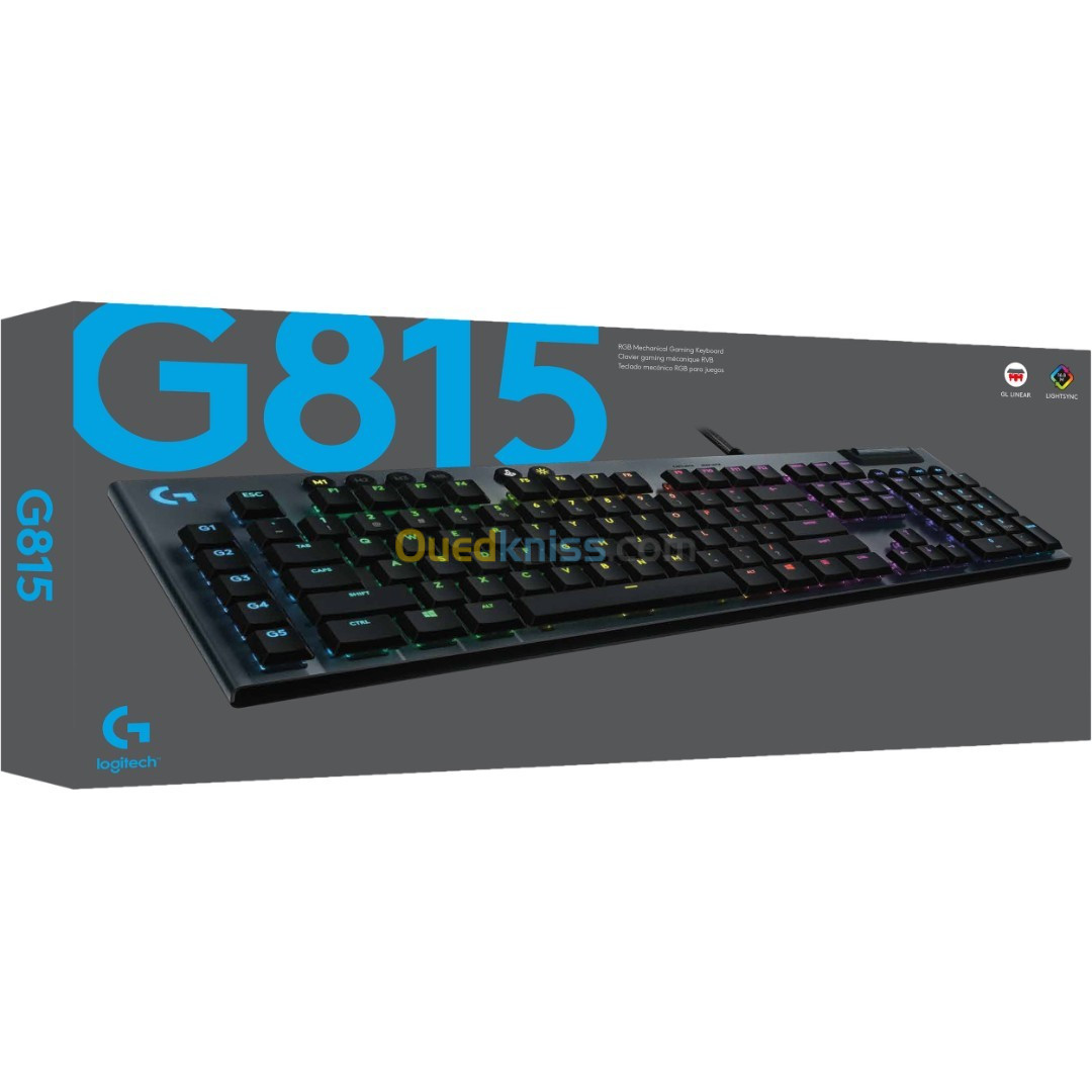 CLAVIER GAMING MECANIQUE LOGITECH G815 LIGHTSYNC  RVB 