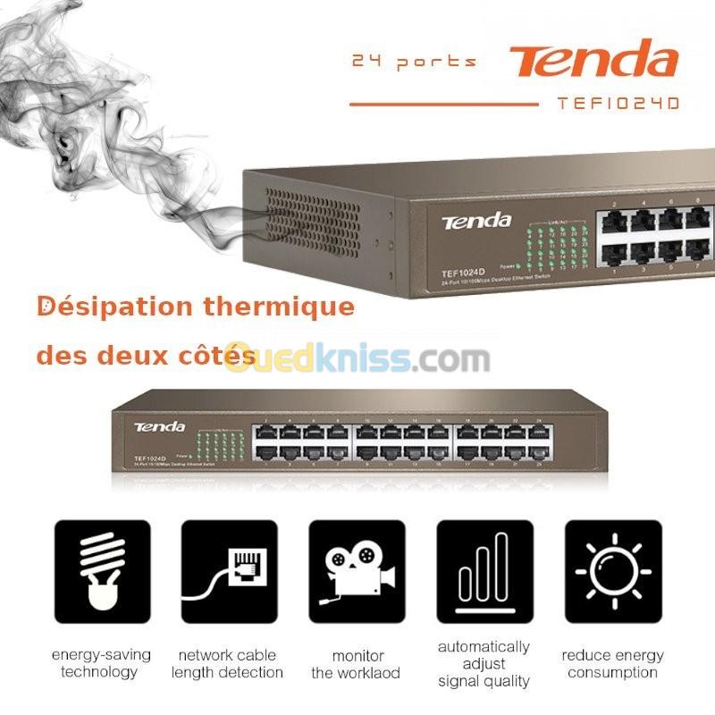 SWITCH 24 PORTS TENDA TEN-TEF1024D