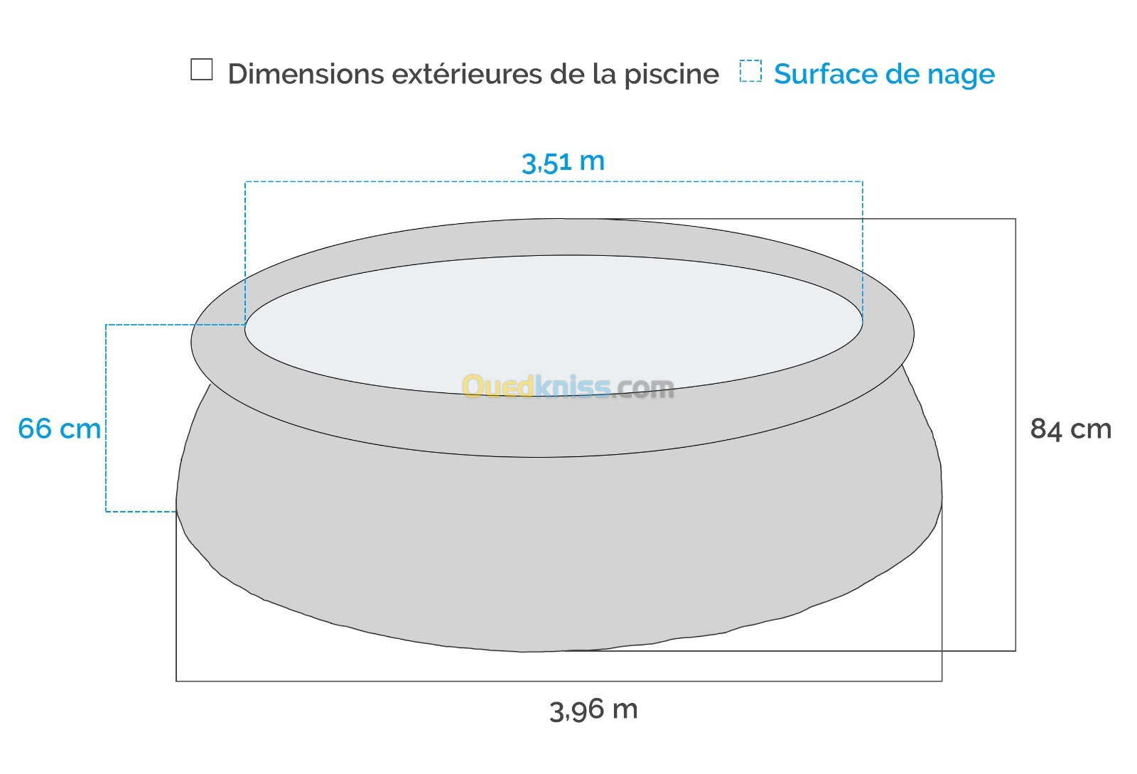 Piscine ronde autoportée Intex Easy Set [3.96m × 0.84m]