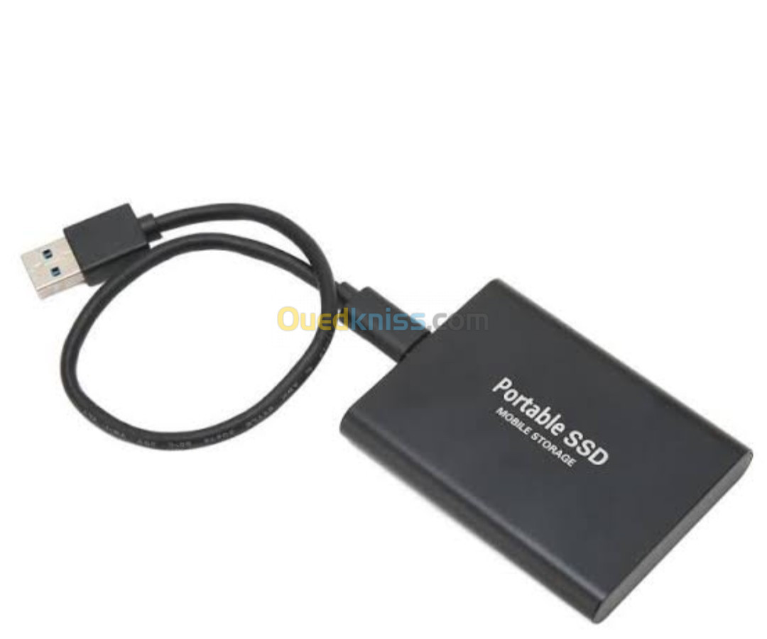 Disque dur SSD de stockage externe noir Solid State 8To USB3.1