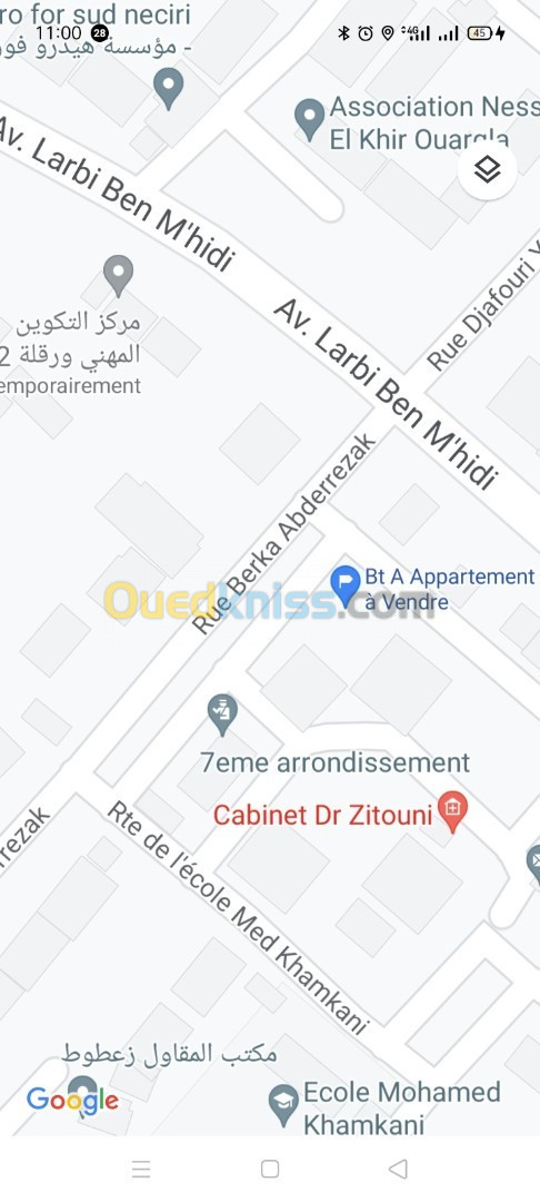 Vente Appartement F3 Ouargla Ouargla