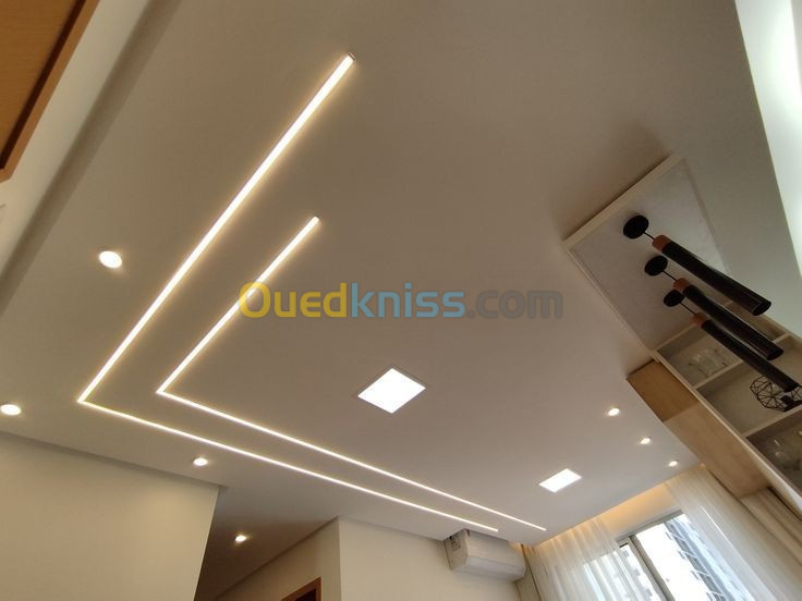 Placoplâtre peinture led profil 