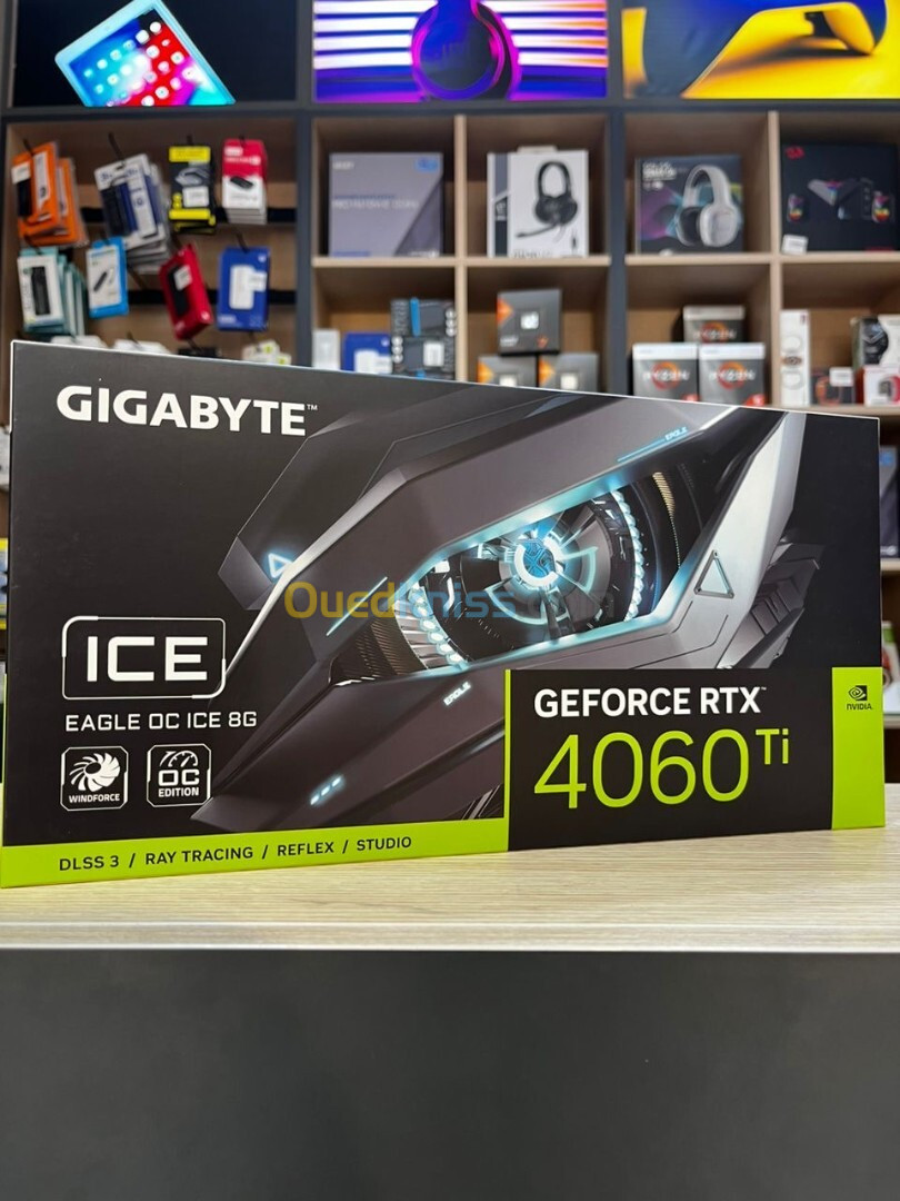 GPU GIGABYTE RTX 4060 TI EAGLE OC ICE 8GB 3X