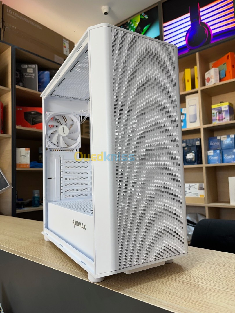 BOITIER RAIDMAX X606 WHITE MESH 4 FAN ARGB