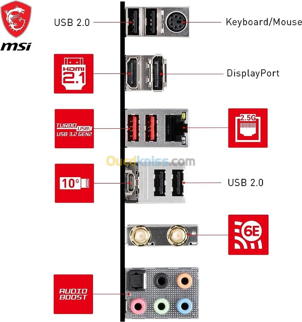 CARTE MERE MSI B760 GAMING PLUS WIFI DDR5