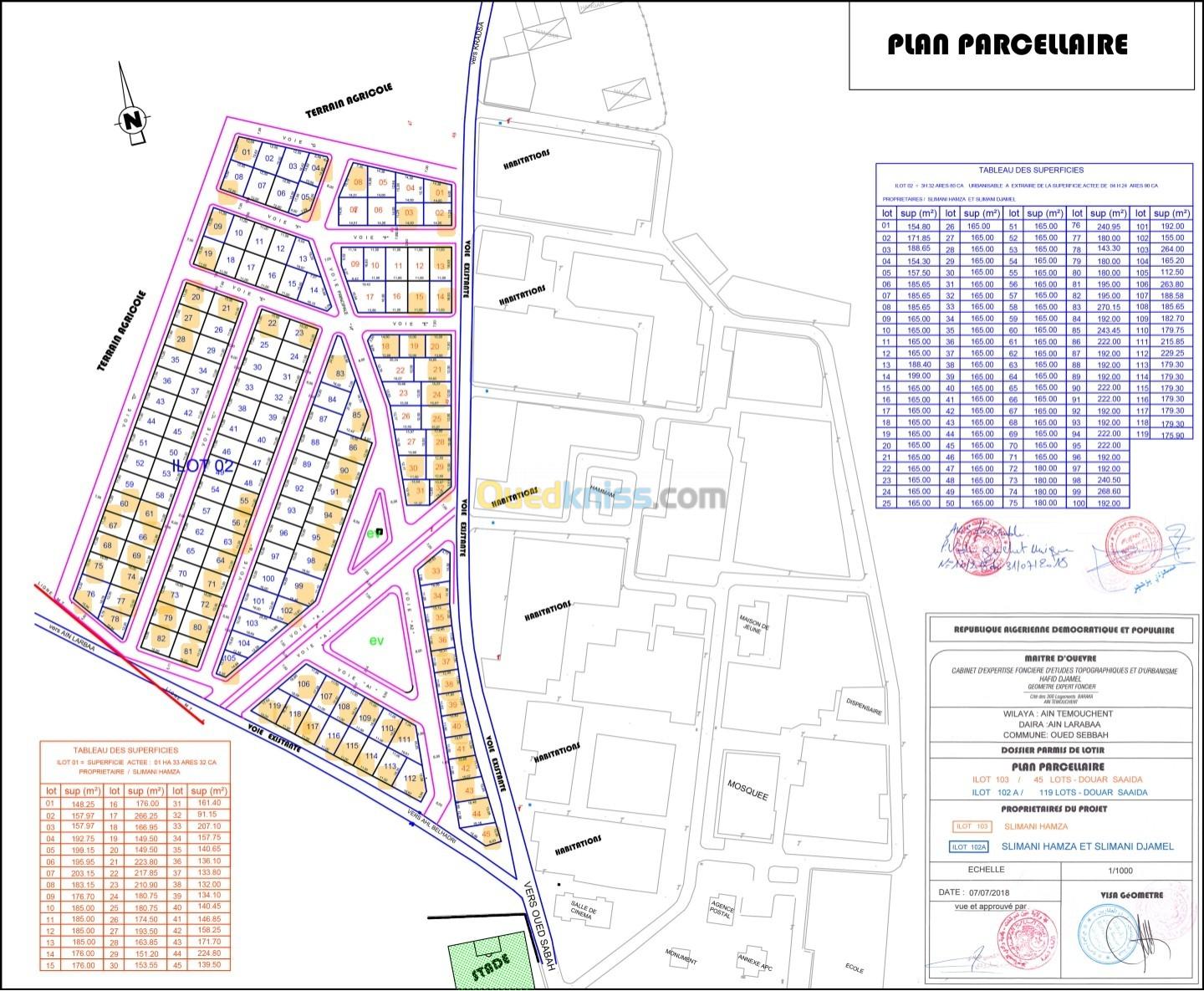 Vente Terrain Ain temouchent Oued sabah