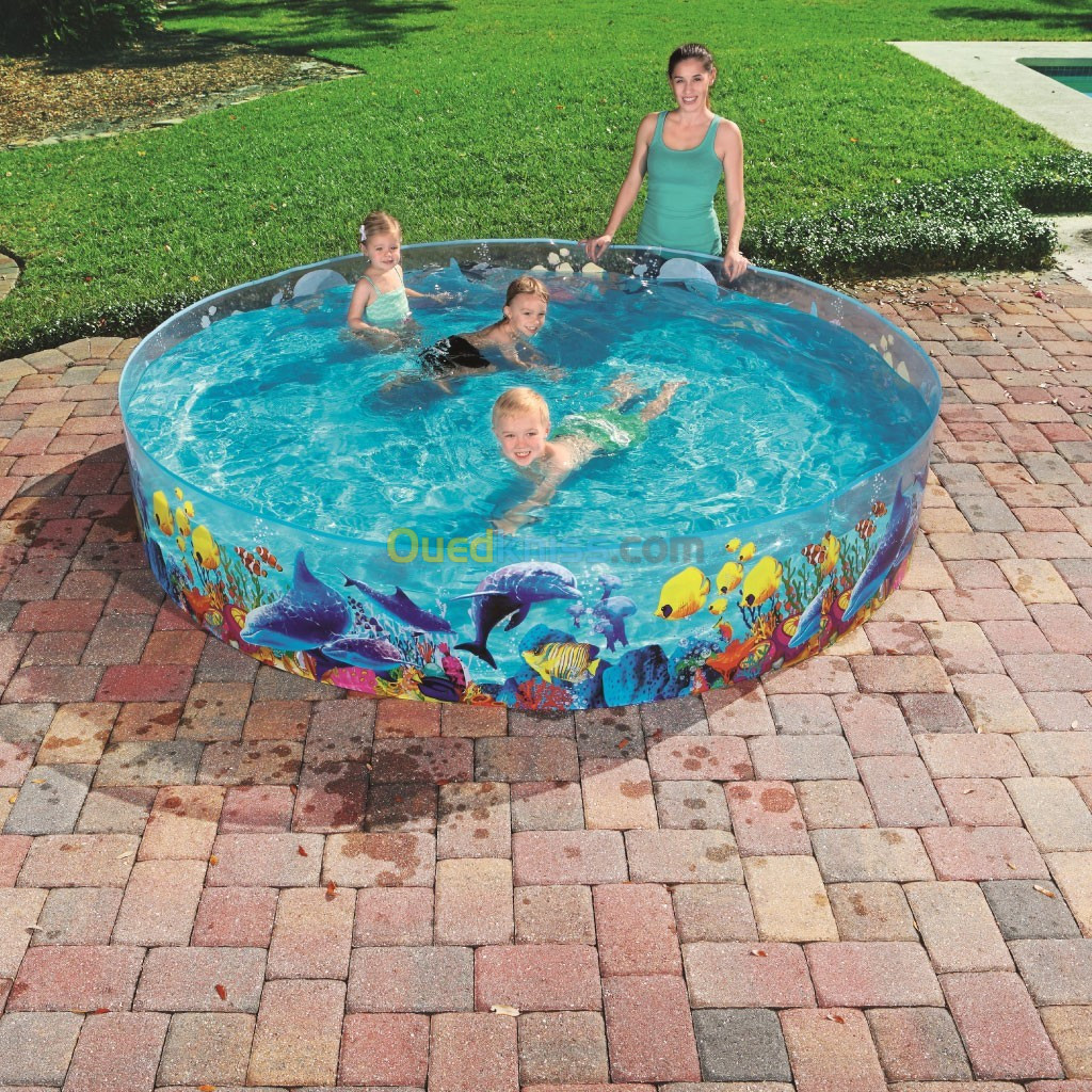 Piscine en Vinyle et PVC Transparente Pour Enfants 244x46cm