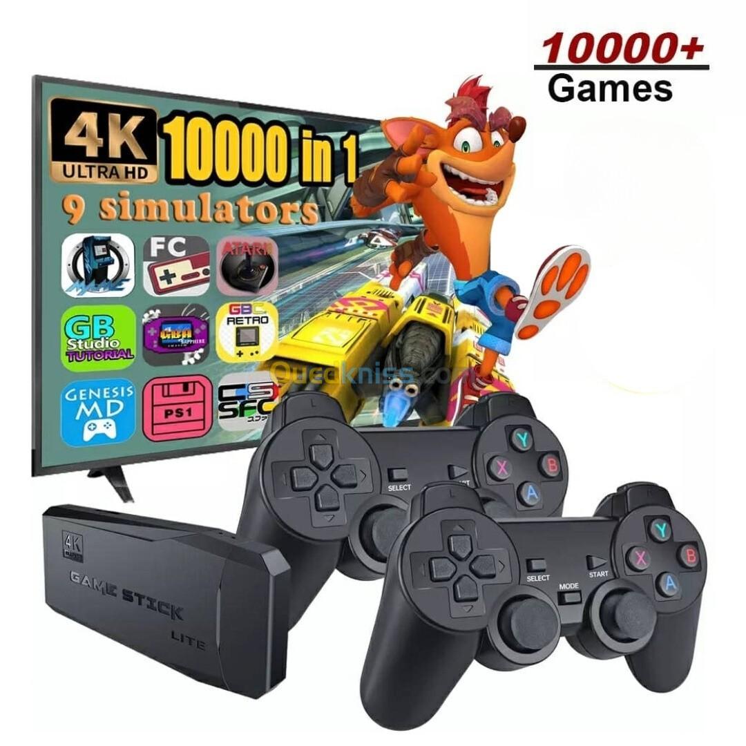 Console de jeu vidéo rétro avec 10000 jeux intégrés +2 manette sans fil 4K HDMI