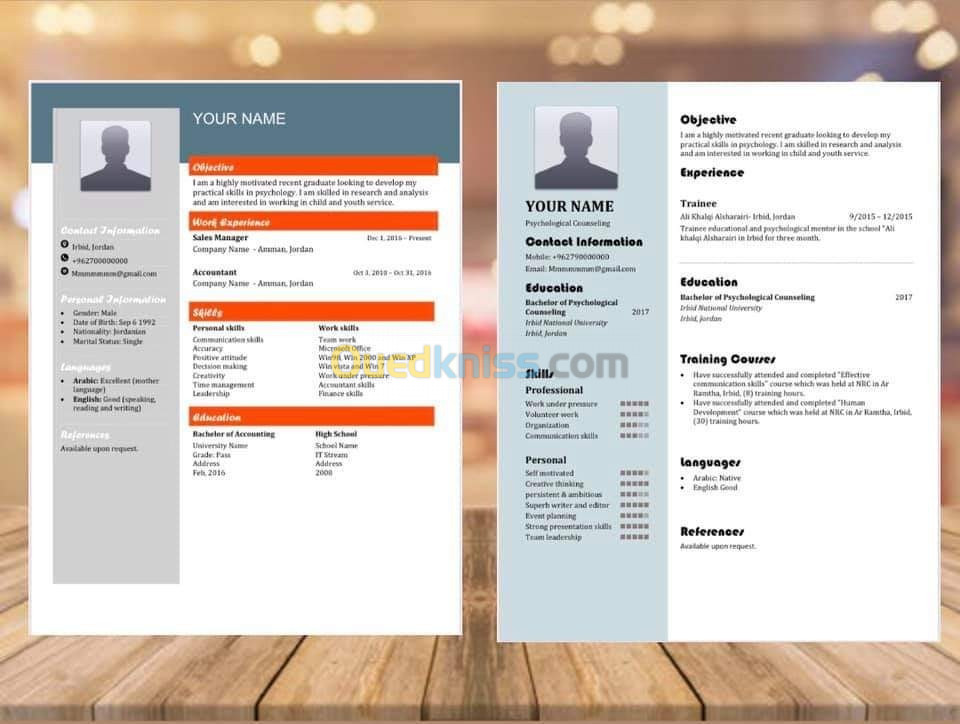 Curriculum vitae PRO (CV)