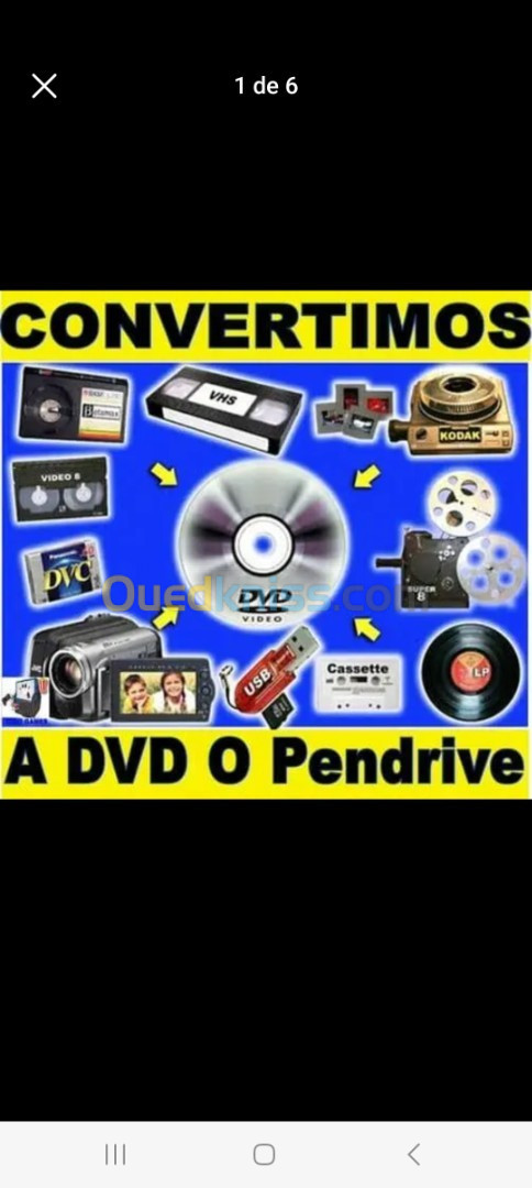 Conversion de cassette VHS à USB (ou DVD)