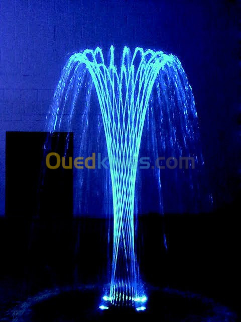 Jet crown fontaine avec led