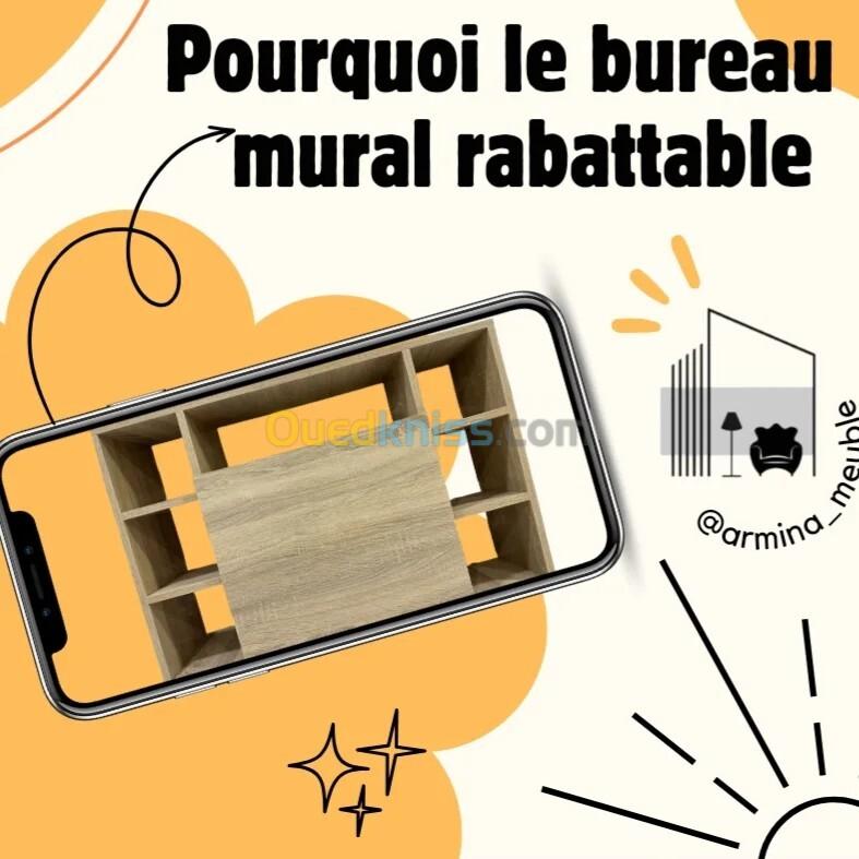 bureau mural rabattable