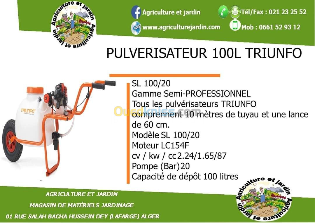 pulvérisateur 100 L