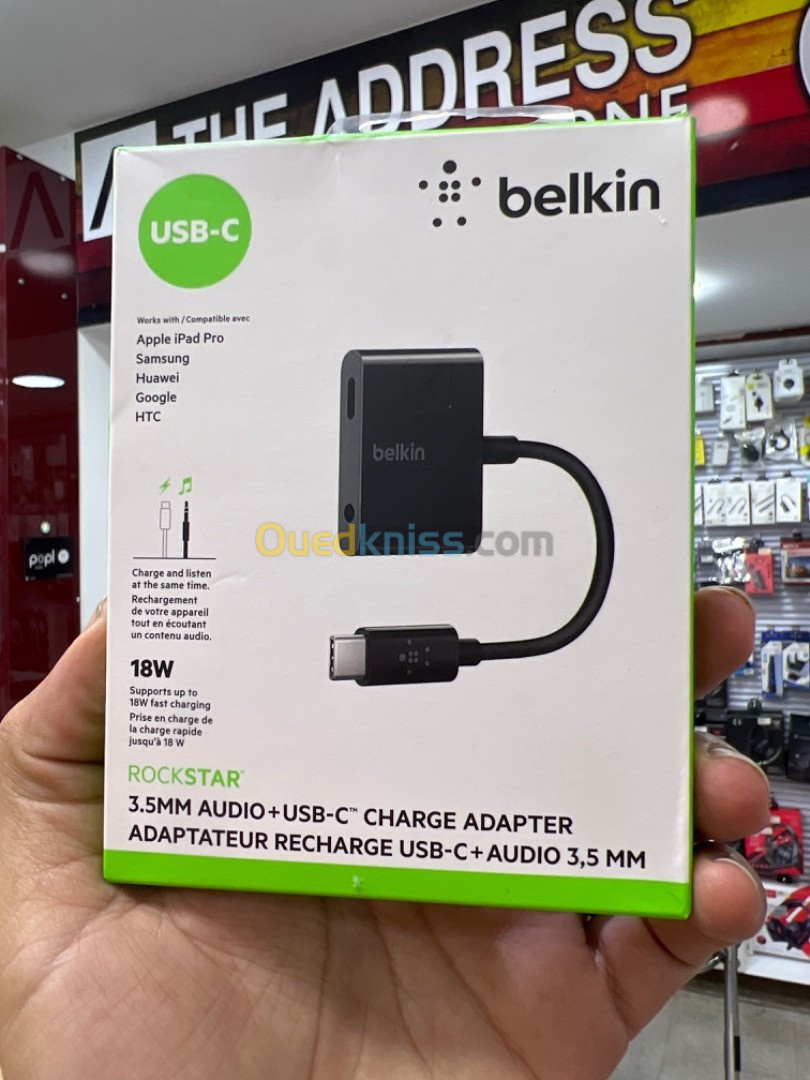 Adaptateur USB-C 3,5 mm RockStar™ audio + recharge