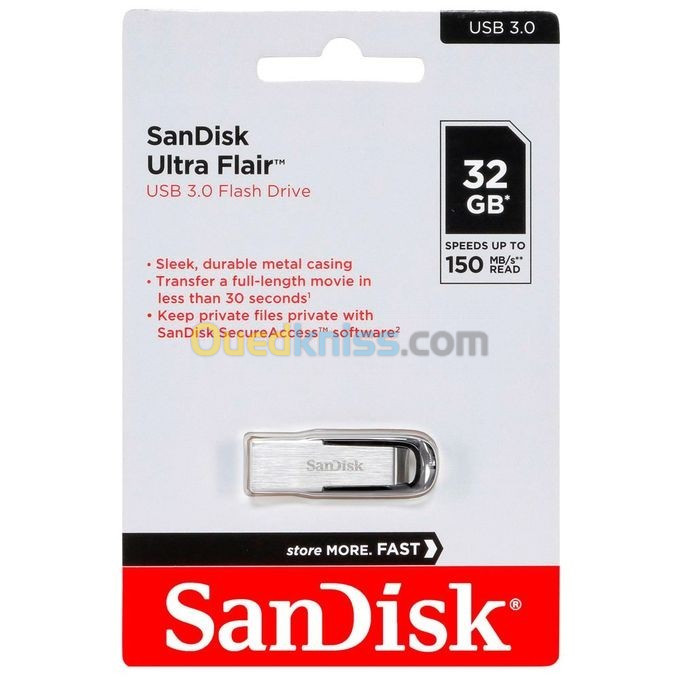 Flash disque Sandisk Ultra Flair 32 Go ClE USB 3.0 - Alger Algérie