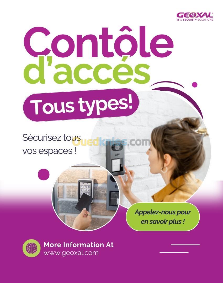 Gestion Contrôle d'accés (empreinte digitale, badges , Visiophone collectif‎, multi-portes ) | GEOXAL