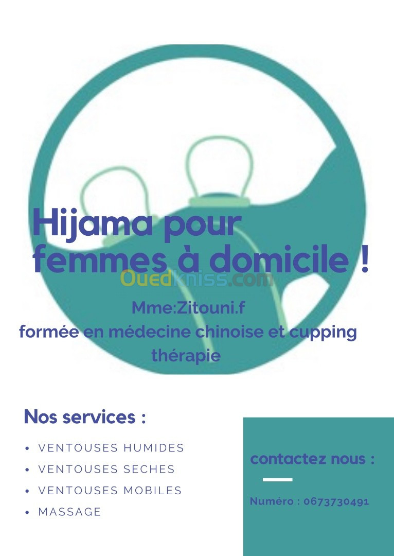 Hijama pour femmes à domicile 