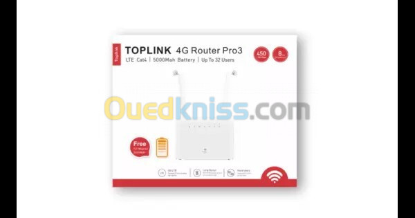 Modem TOPLINK 4G Router Pro 3 avec Batterie 12 heures