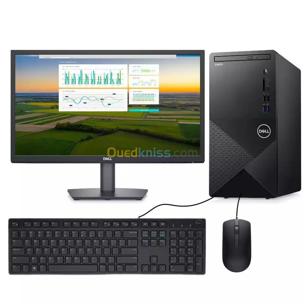 Dell Vostro 3910 Desktop PC Intel Core i3-12100, 8 GB RAM, 1 TB HDD, Ecran 21.5-inch E2222H