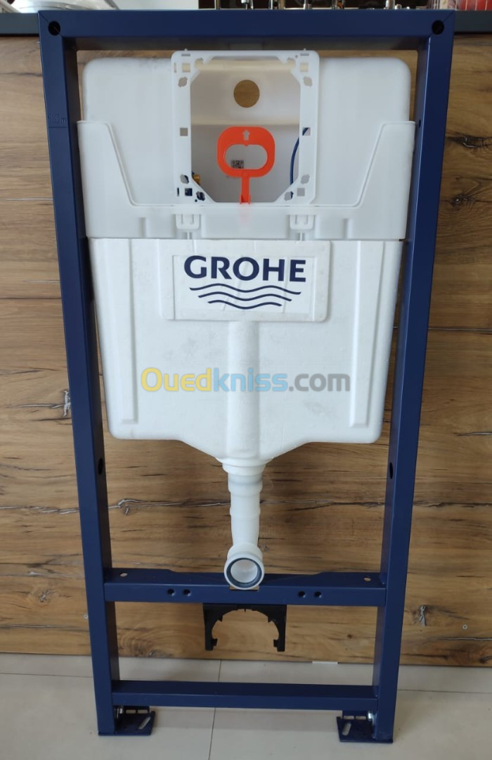 CHASSE ENCASTRE GROHE AVEC PLAQUE CHEROME