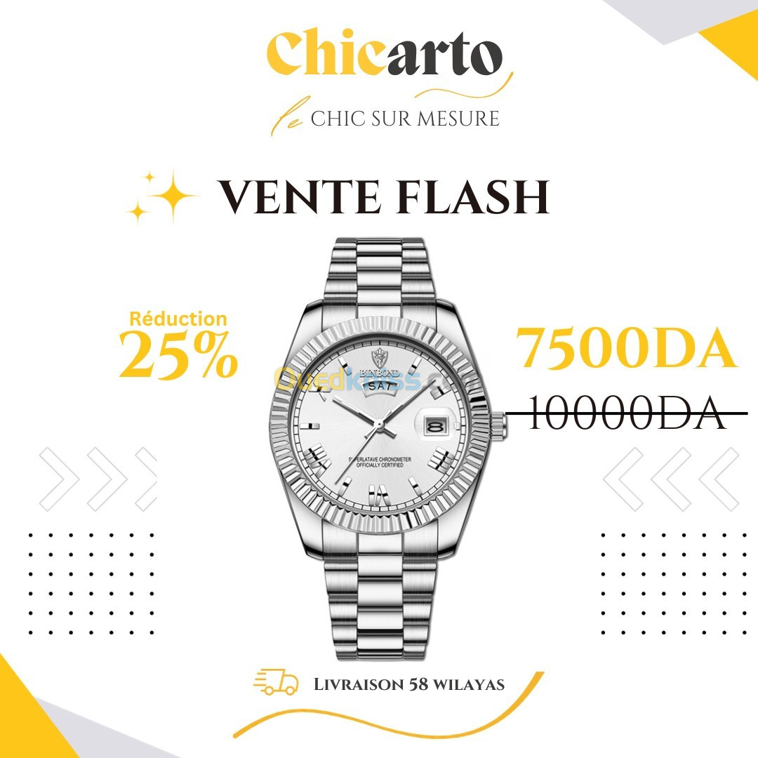 Montre Homme BINBOND SILVER 7500 DA 25 Alger Alg rie