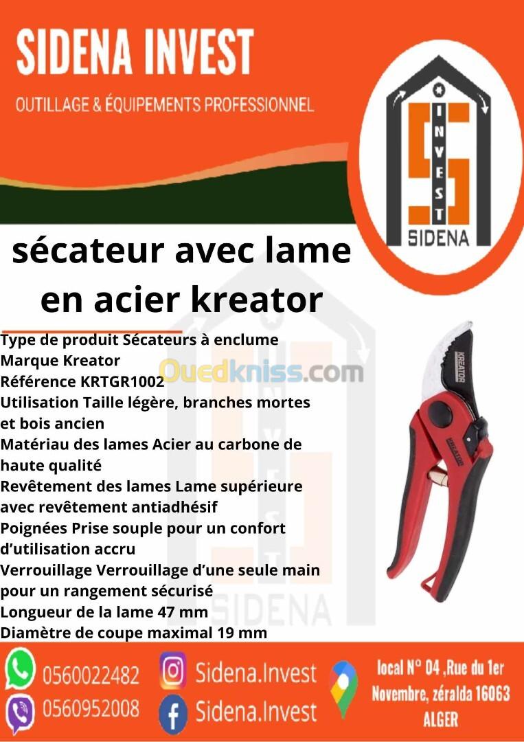 sécateur avec lame en acier KREATOR