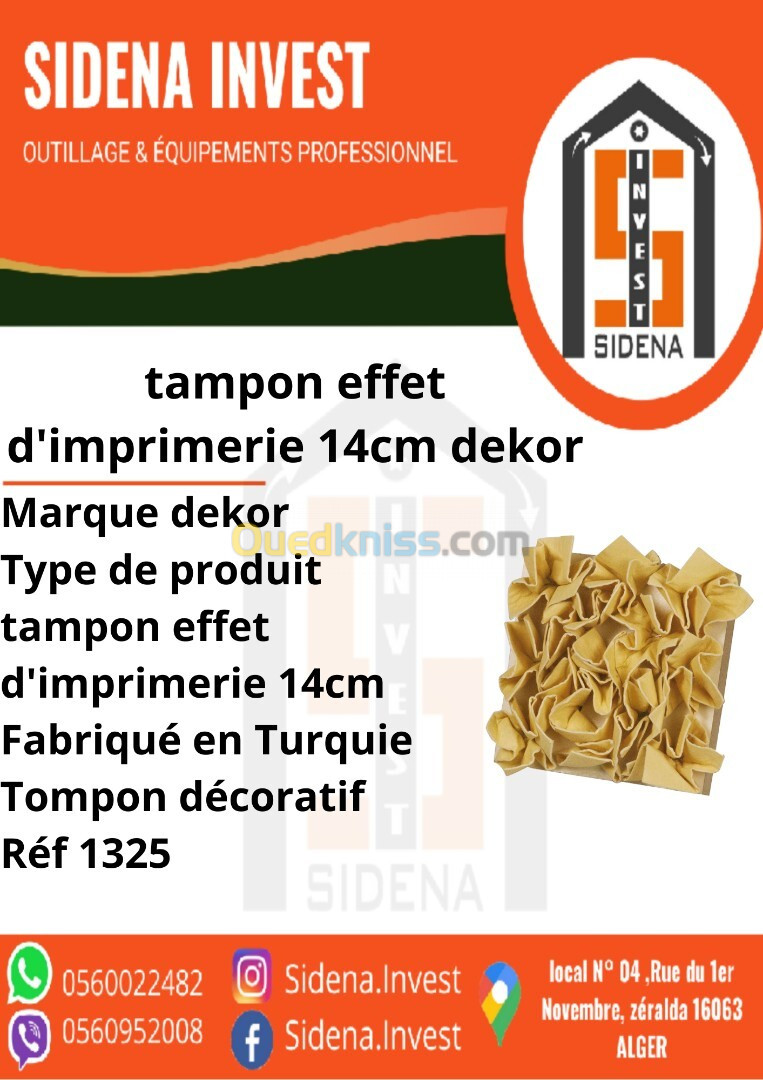 Tampon Effet dimprimerie 14 Cm DEKOR