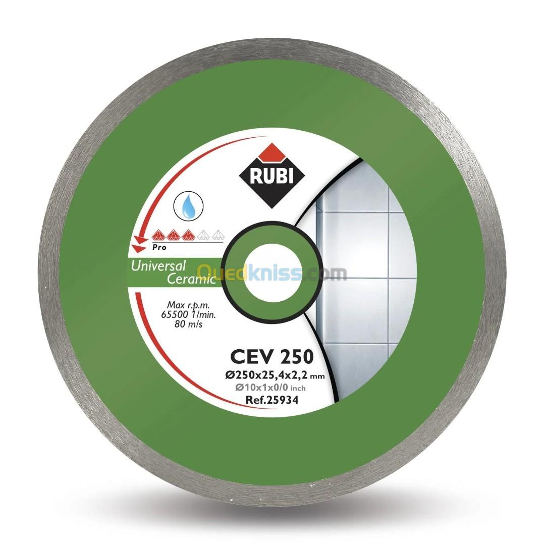 Disque diamant cev superpro à l'eau 250 mm RUBI 