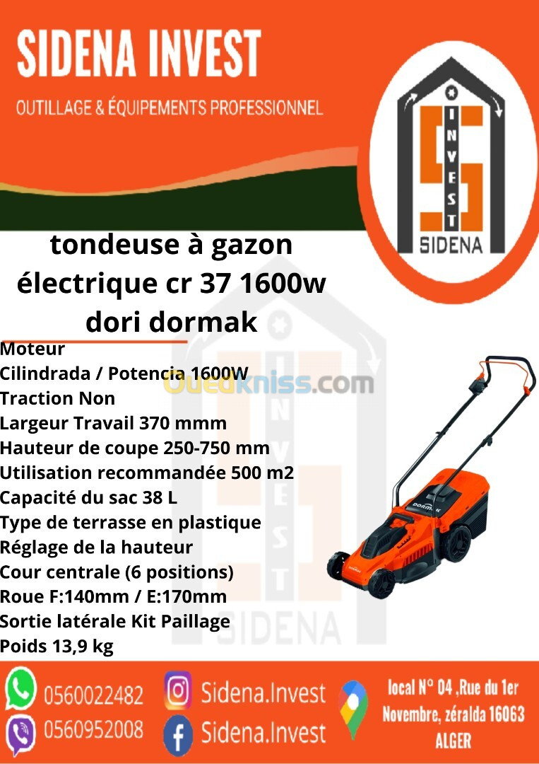 Tondeuse à gazon électrique Dormak CR 32 LS