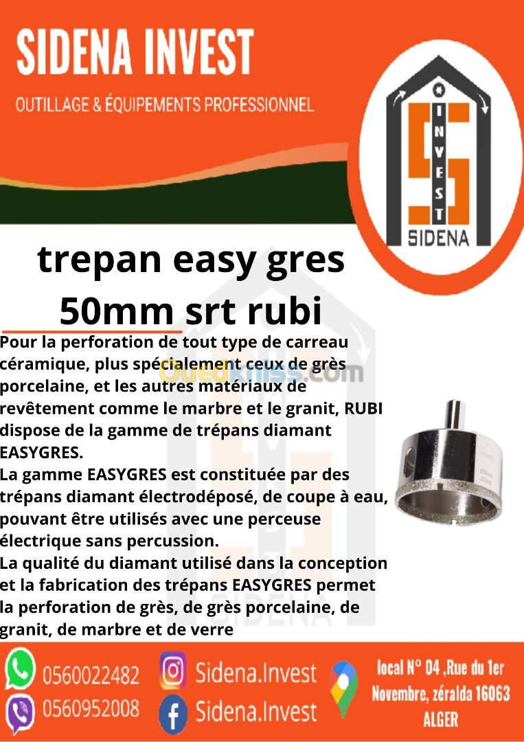 Trépan  easy gres 50 mm SRT RUBI