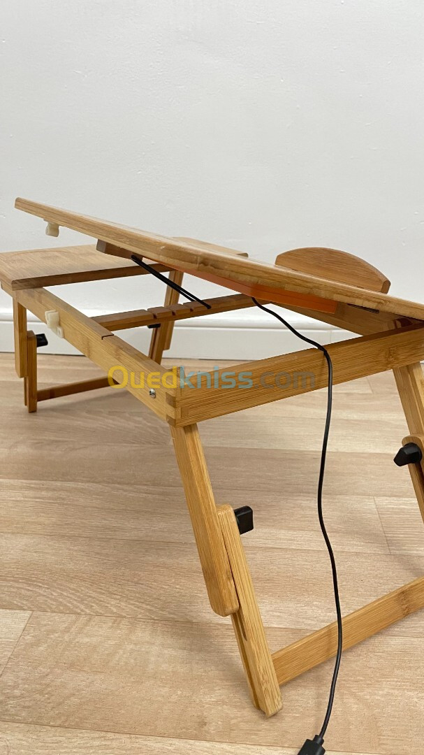 Table PC En Bois + Ventilo