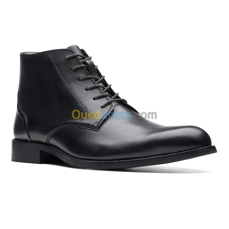 CLARKS CraftArlo Hi Black Leather