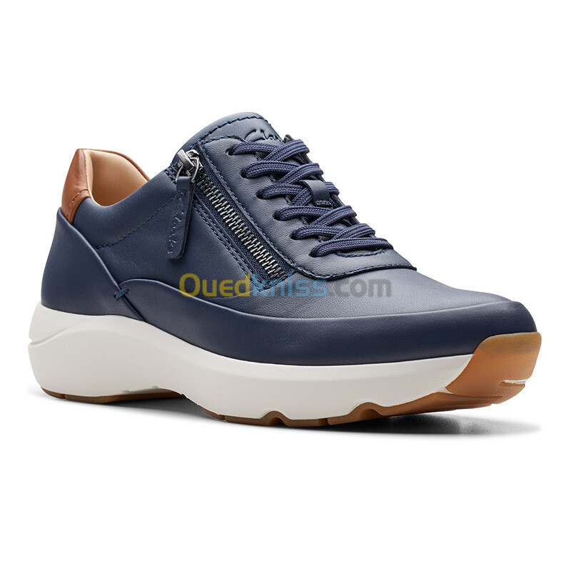 CLARKS Tivoli Zip Navy Leather