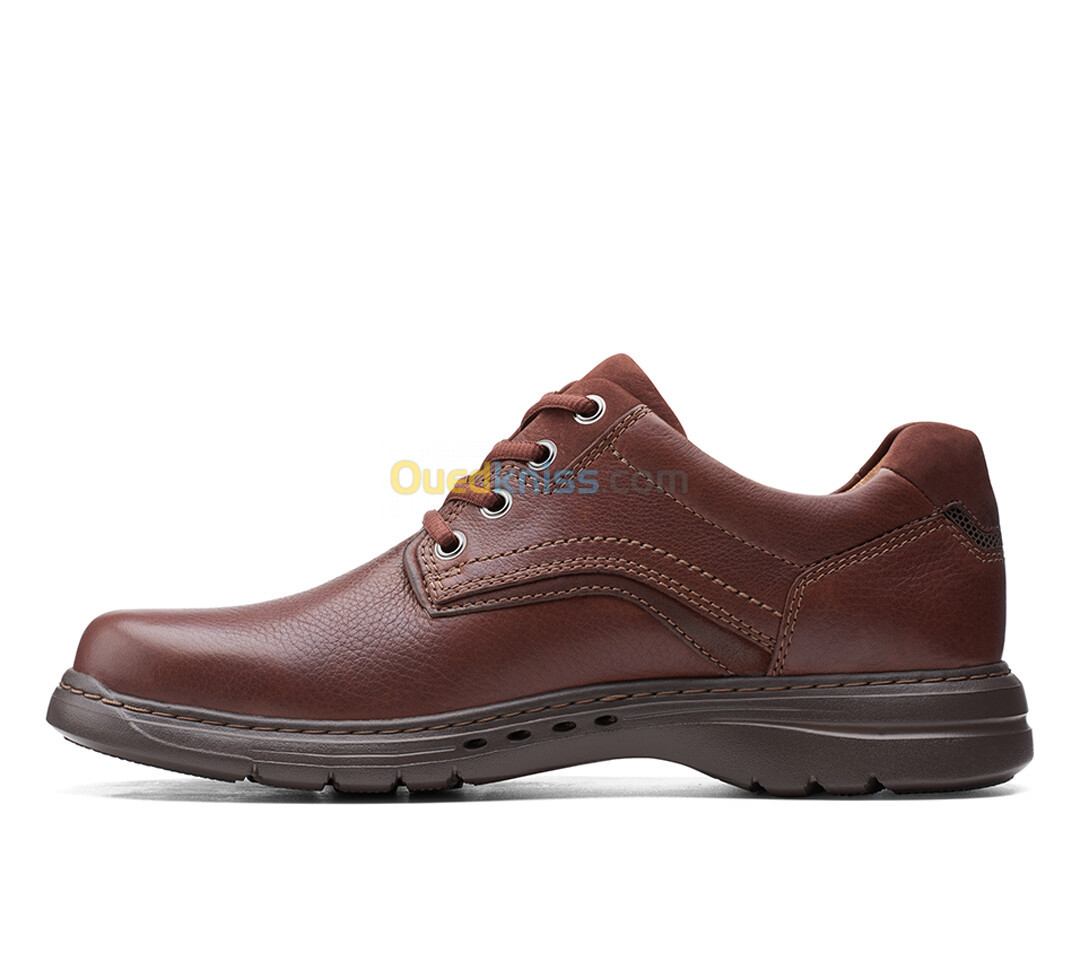 CLARKS Un BrawleyPace Mahogany Leathe